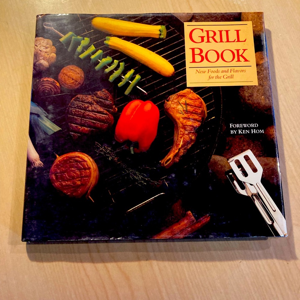 Grill Book with Red and Yellow Accents